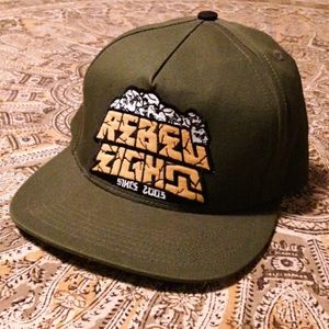 Rebel 8 RARE skull pile olive snapback Obey Mishka